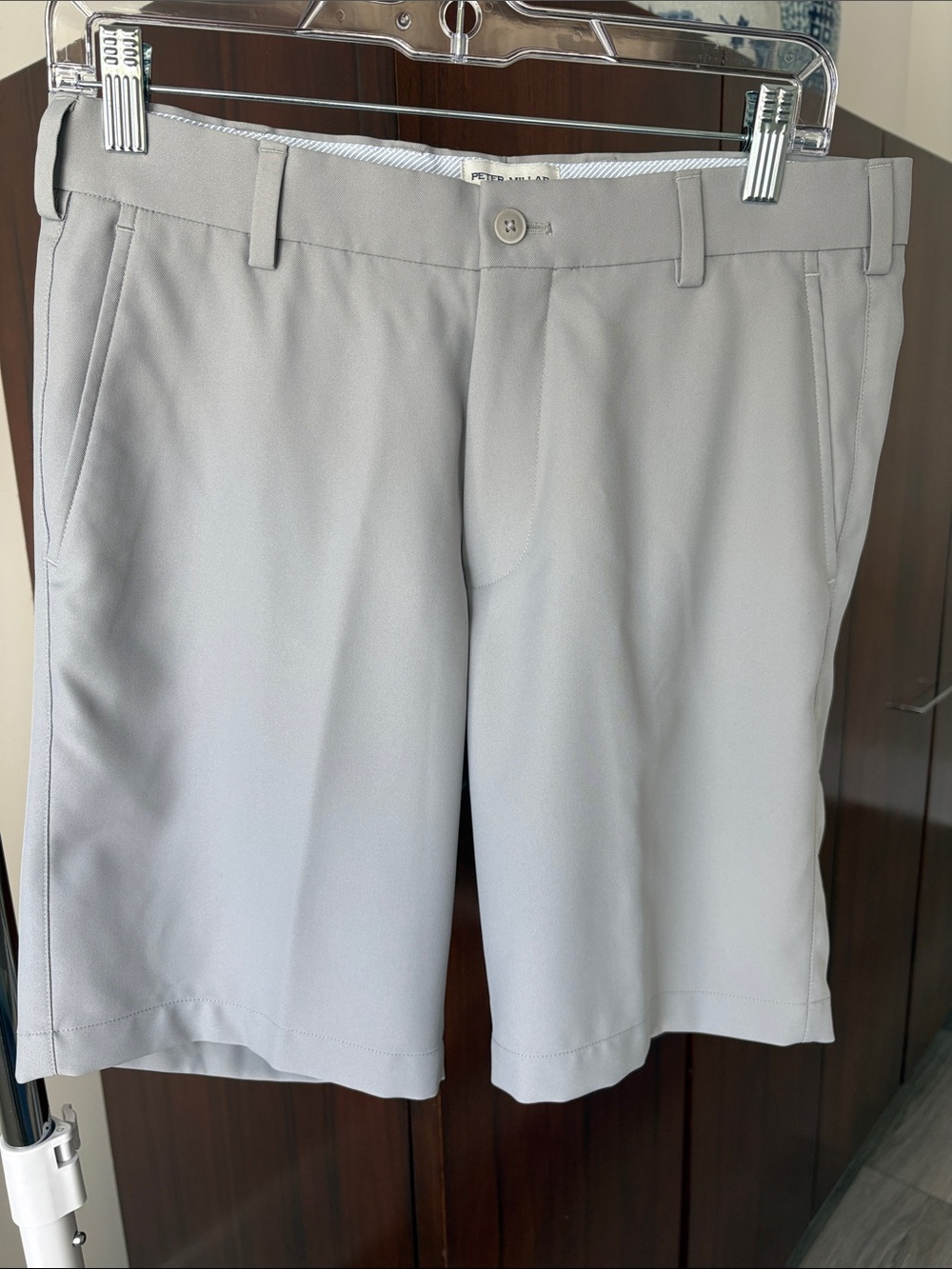 Peter Millar Men's Light Gray Performance Golf Shorts Sz 30